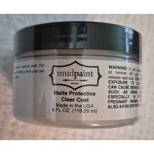 Mudpaint Protective Clear Coat Matte Finish Top Coat Unopened 4 fl oz